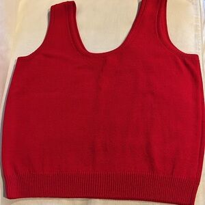 St. John Knit Red Tank Top
Scoop Neck 80’s Vintage Designer! 
Sz L
pre-owned